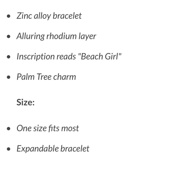 1 LEFT! 🏖 NEW BEACH GIRL SILVER-TONE BRACELET - Picture 6 of 6